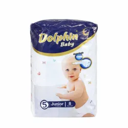 Pañales desechables Dolphin Baby Etapa 5 (8 piezas)