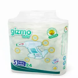 Pañales desechables Gizmo Baby Etapa 5 (24 piezas)