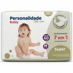 Pañales desechables Personalidade Baby talla M (60 piezas)