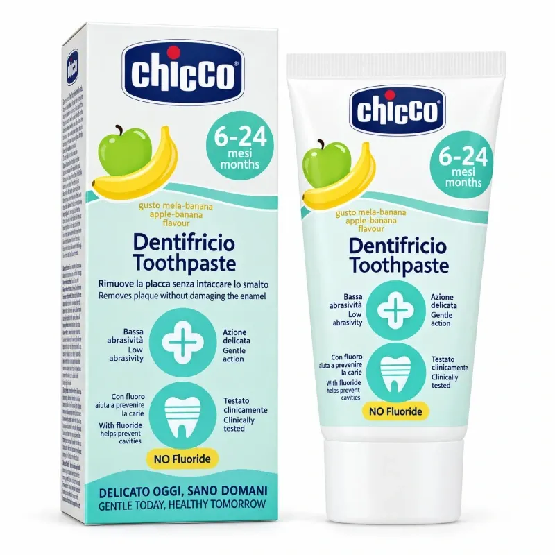 Pasta Dental CHICCO Manzana - Banana – 6 a 24 meses