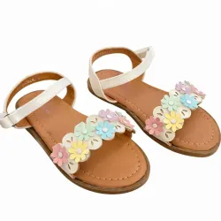 Sandalias con Flores Coloridas