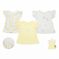 Set Amarillo y Crema de Blusas de Verano 