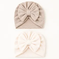 Set de 2 Gorros para Bebés con Lazos