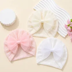 Set de 3 Gorros para Bebés con Lazos