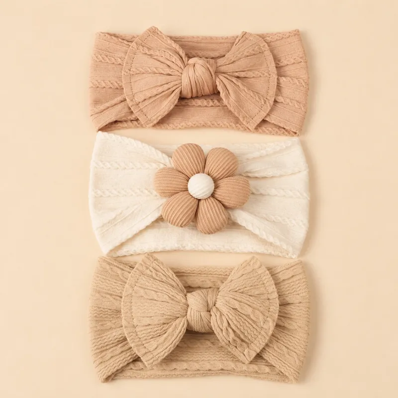 Set de 4 Cintas Para Bebés Colores Marrones