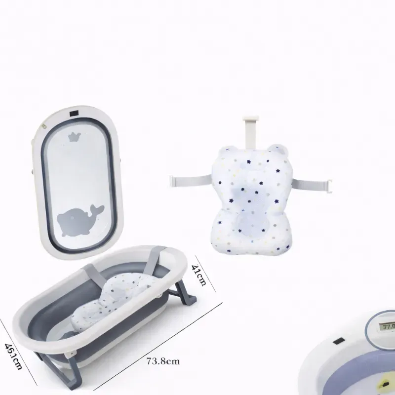 Set de Bañera Plegable y Almohada de Baño