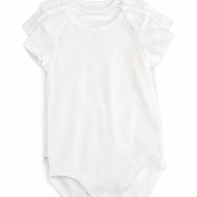 Set de Bodies Blancos Básicos para Bebé