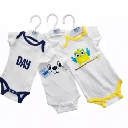 Set de Bodys Estampados para Bebé