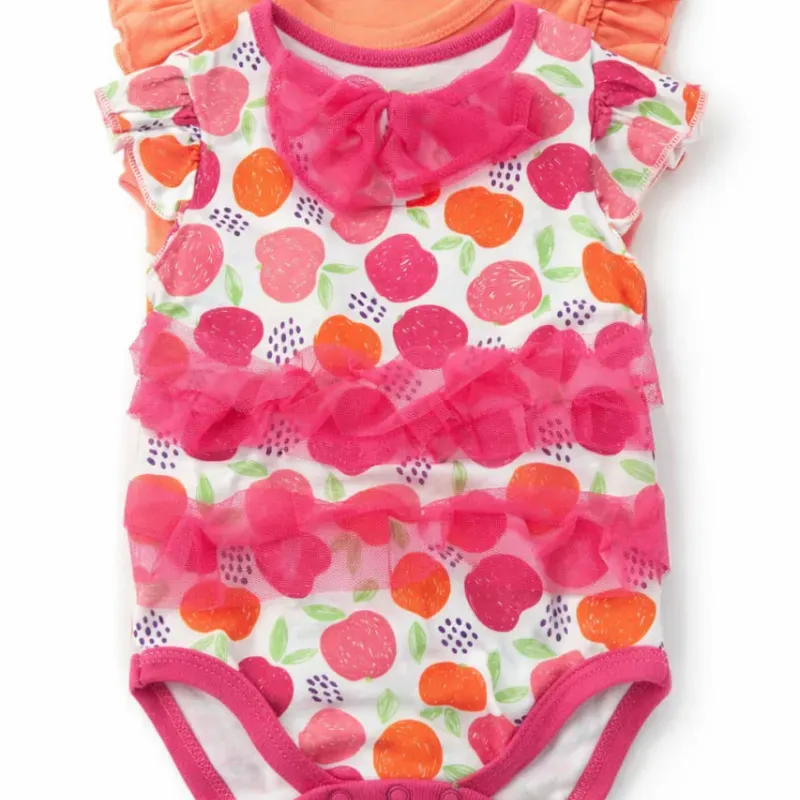 Set de Bodies Frutales y Naranja para Bebé