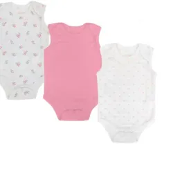 Set de Bodys Infantiles sin Mangas con Estampados Simples