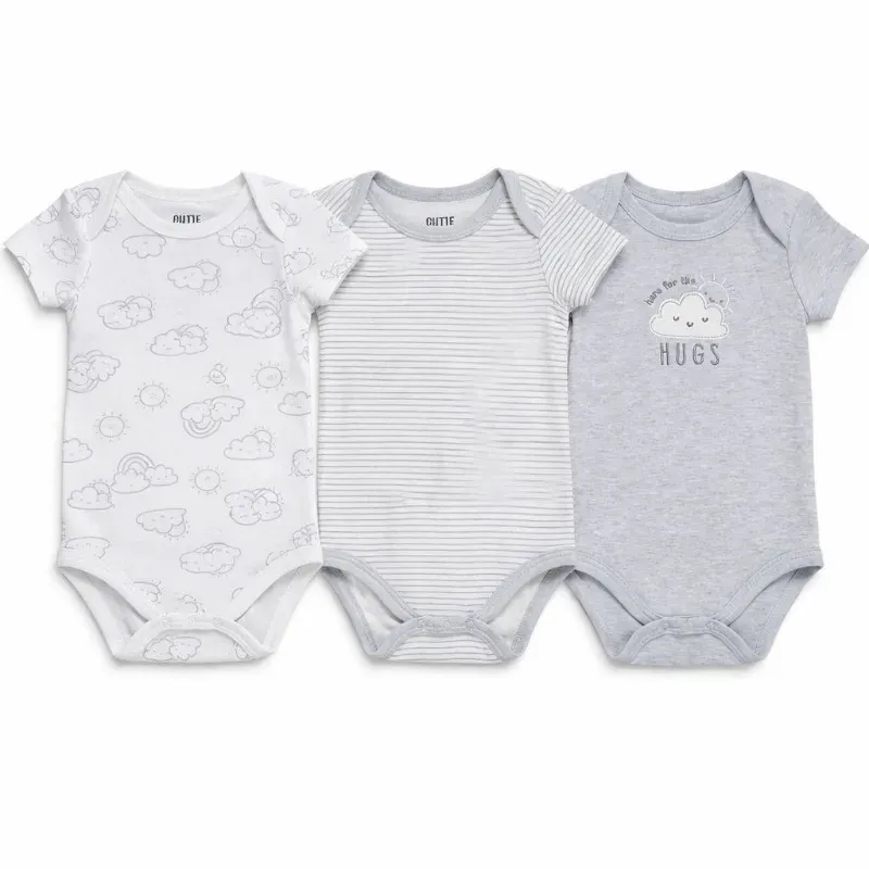 Set de Bodys Gris y Blanco