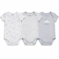 Set de Bodys Gris y Blanco