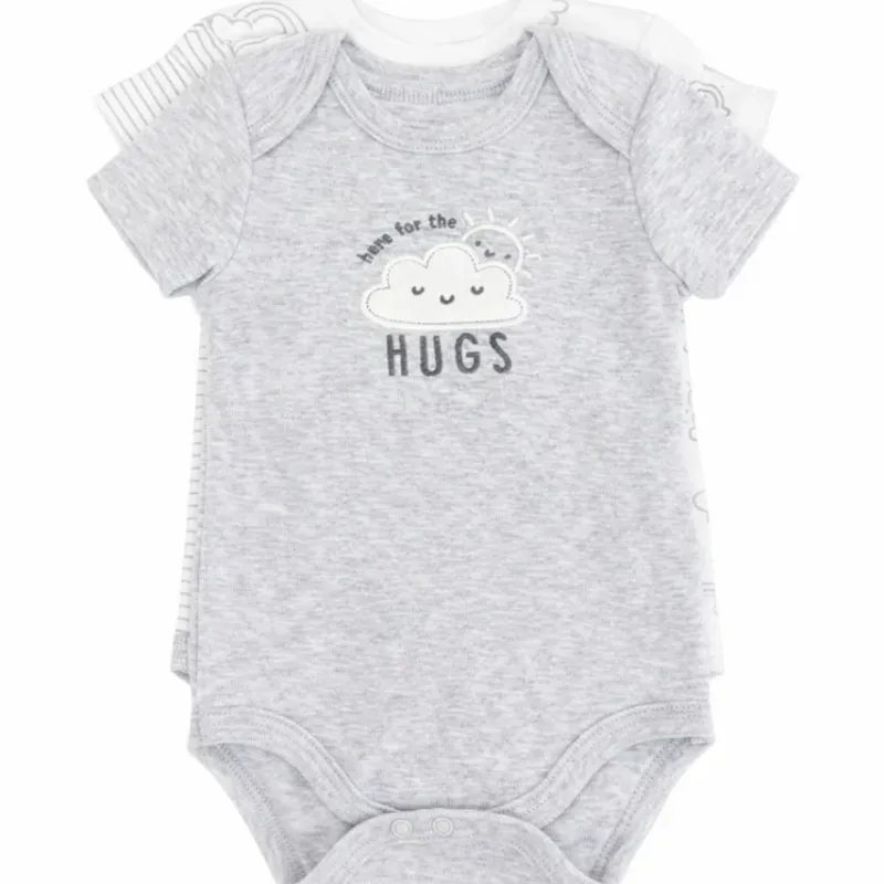 Set de Bodys Gris y Blanco