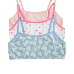 Set de Brasieres Infantiles para Bebé Temática Mariposas/Corazones