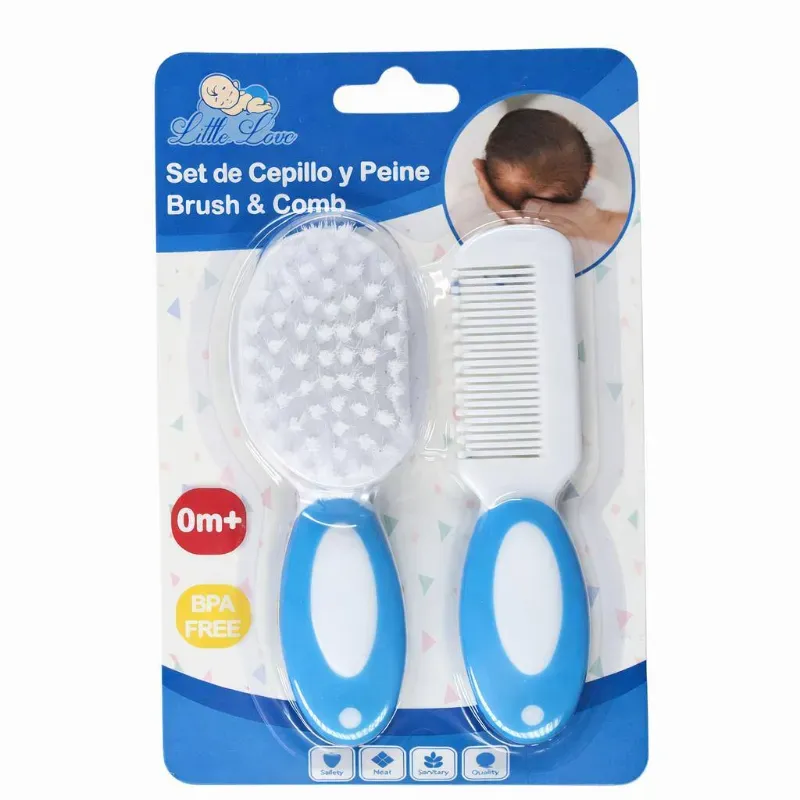 Set de Cepillo y Peine Azul