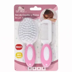 Set de Cepillo y Peine Rosado