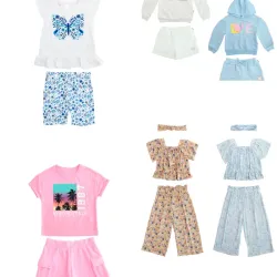 Set de Conjuntos de Ropa Infantil con Accesorios (Hembra)