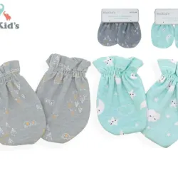 Set de Manoplas para Bebé Gris/Azul