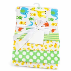 Set de Mantas Multicolor con Animales y Patitos para Bebé