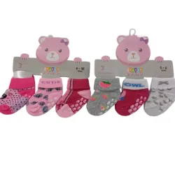 Set de Medias Antideslizantes para Bebé (Hembra)