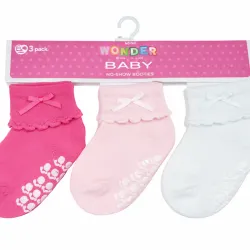Set de Medias Antideslizantes para Bebé Rosa/Blanco