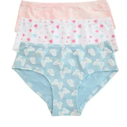 Set de Panties Infantiles para Bebé Temática Mariposas/Corazones