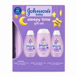 Set de Regalo Johnson's con Gel de Baño, Shampoo y Crema para bebé.