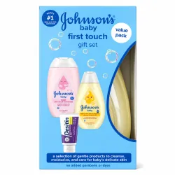 Set de Regalo Johnson's con Gel de Baño, Shampoo y Desitin.