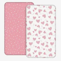 Set de Sábanas de Cuna Rosadas