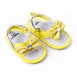 Sandalias con Lazo para Bebé Amarillo