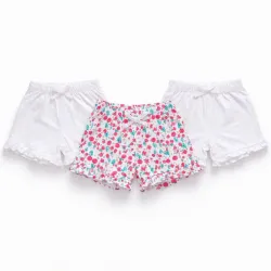 Set de Shorts Floral y Blancos