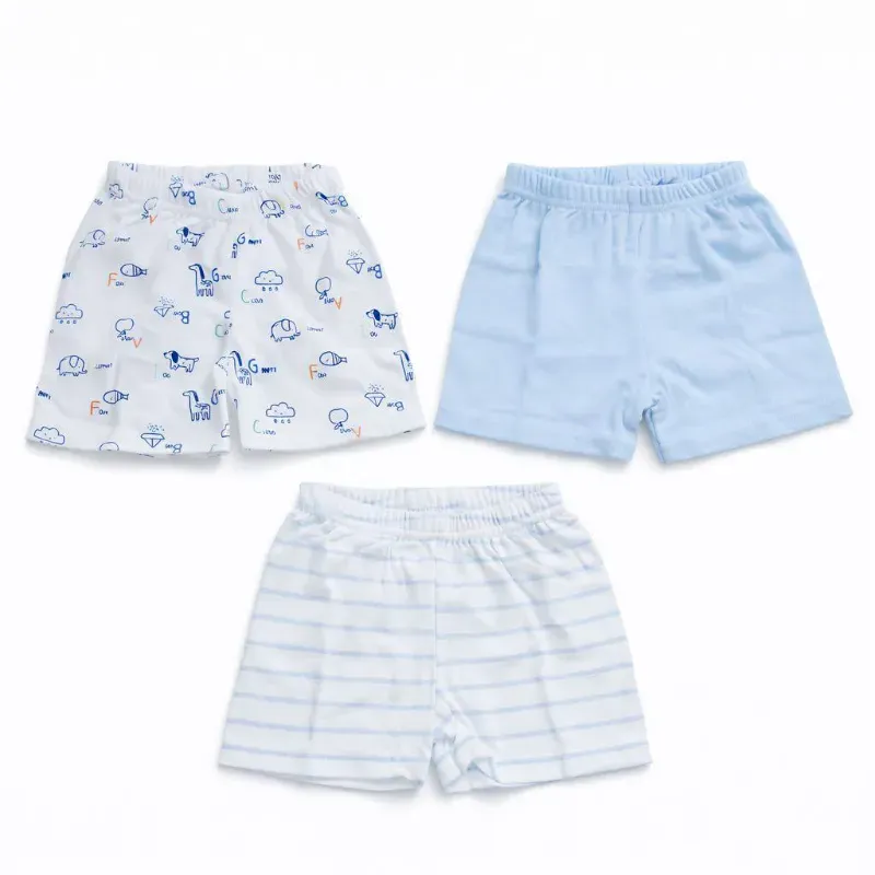 Set de Shorts con Blancos y Celeste