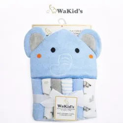 Set de Toalla de Elefante con 6 toallitas