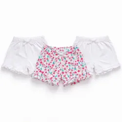 Short para bebe niña blanco