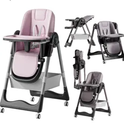 Silla de Comer Alta con Ruedas