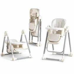 Silla de Comer Plegable 3 en 1 Mecedora