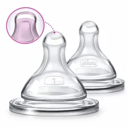 Tetera Chicco para Biberón Anticólico Híbrido Duo Stage Etapa 1, Flujo Lento