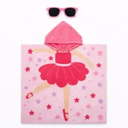 Toalla Rosa con Capucha y Gafas