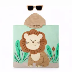 Toalla Verde con Capucha y Gafas