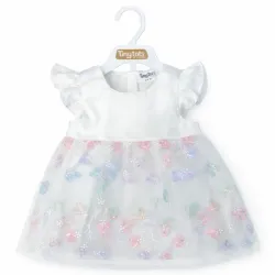 Vestido Blanco con Flores Coloridas