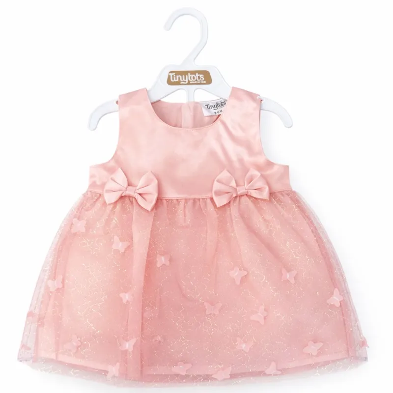 Vestido Salmon con Lazos