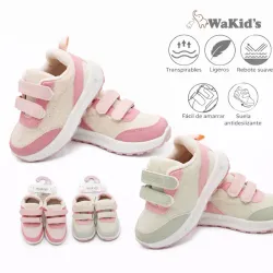 Zapatillas Rosadas con Peguetas para Bebé