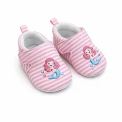 Zapatillas Rosadas con Sirena para Bebé