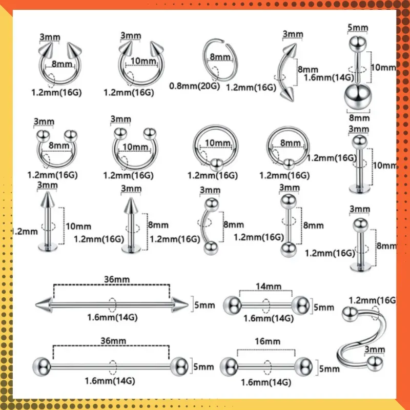 ⛓️ ¡PIERCING DE ACERO INOXIDABLE! ✨️