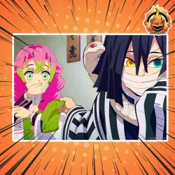 ✨ ¡póster de Mitsuri y Obanai (kimetsu no yaiba)! ✨