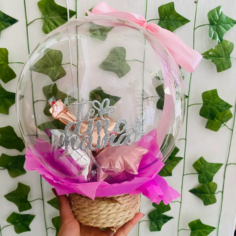 Cesta con globos 