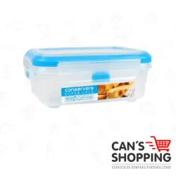 Recipiente plástico con tapa segura