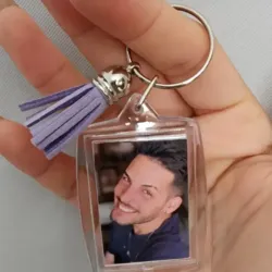 Llavero rectangular plástico