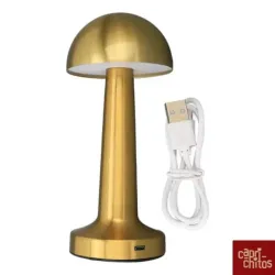 Lámpara táctil: Seta dorada