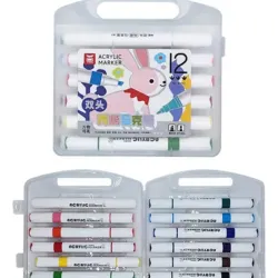 Set de 12 marcadores acrílicos